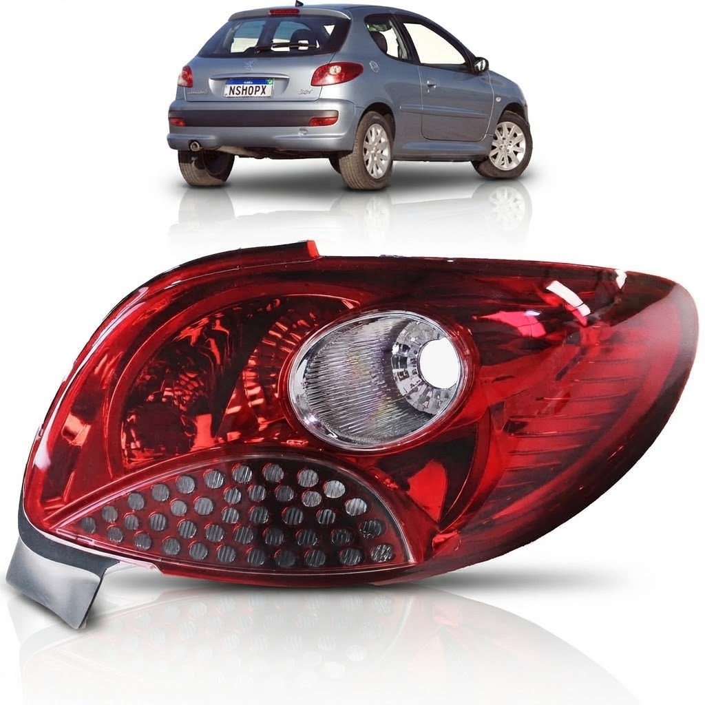 Lanterna Traseira Peugeot 207 2009 2010 2011 Sinaleira Tela Vermelha