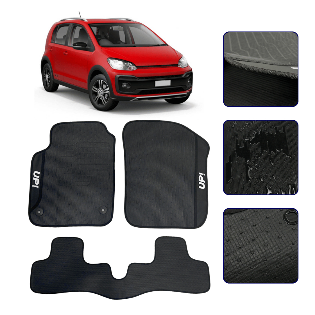 Jogo de Tapete Emborrachado para UP 2014 a 2022 Todos os Anos Kit Automotivo