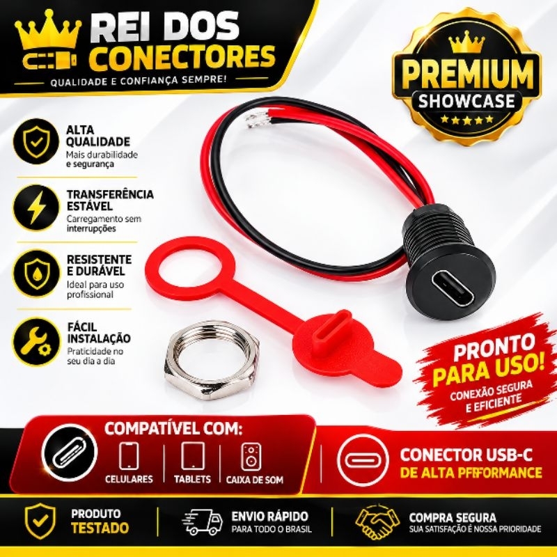 Conector Tipo C Com Rosca 3.1,5v