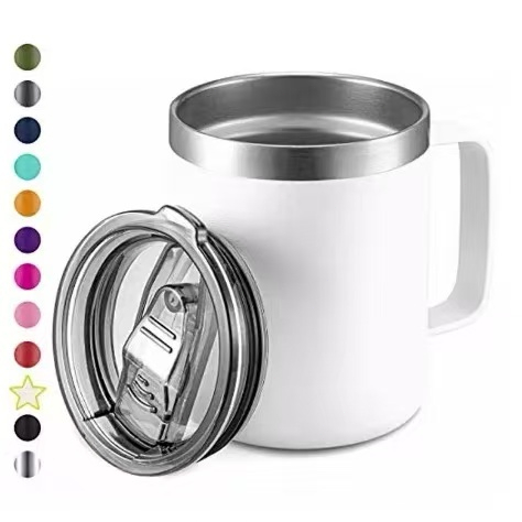 Kit  20  branco Caneca Térmica  Quente ou Frio com Alça 350ML Com Tampa