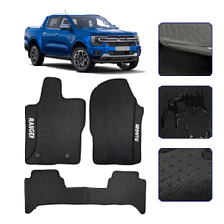 Jogo de Tapete Emborrachado Para Ranger Cabine Dupla 2023 2024 2025 2026 Kit Automotivo Premium