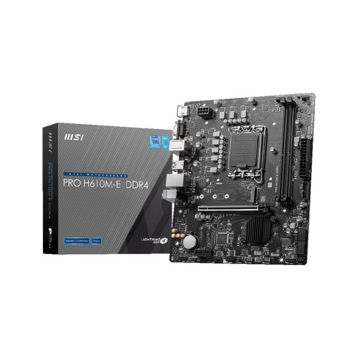 Placa Mãe MSI PRO H610M-E DDR4 LGA 1700 2xDDR4 Intel H610 mATX