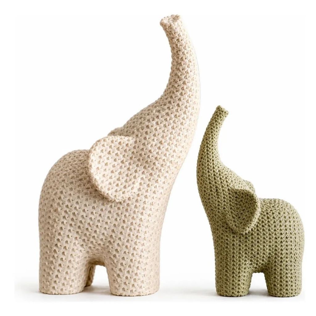 Kit 2 Elefante Decorativo Sorte Feng Shui Presente Casa Nova