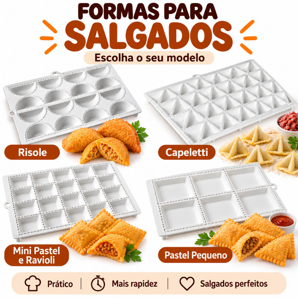 Forma para Salgados Pastel Risole Ravioli Capeletti