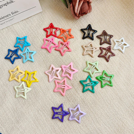 ANA1108 120 Presilhas Estrela Coloridas para Cabelo Infantil Menina Antiderrapantes — imagem 2 de 2