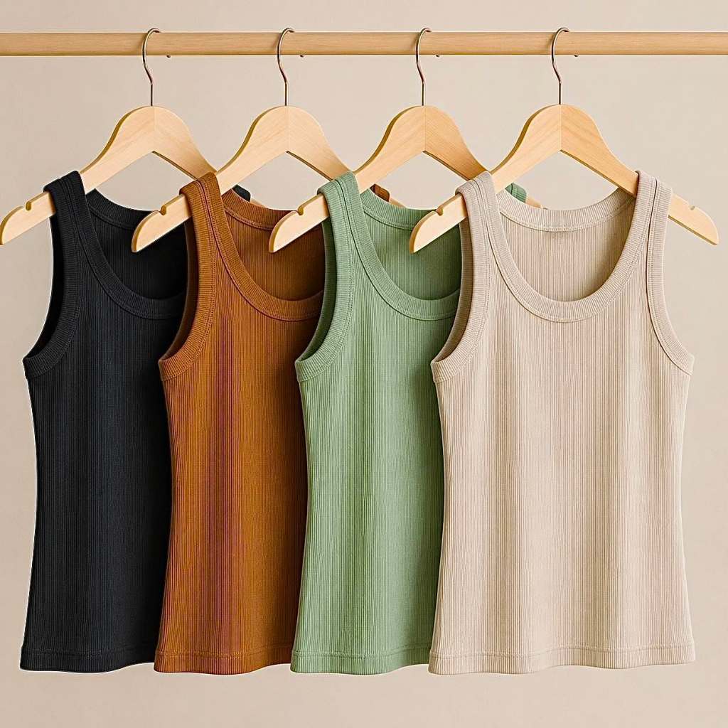 regata Feminina basica blusa regatinha alça larga canelada casual confortavel moda verao dia a dia blusinha cor cores