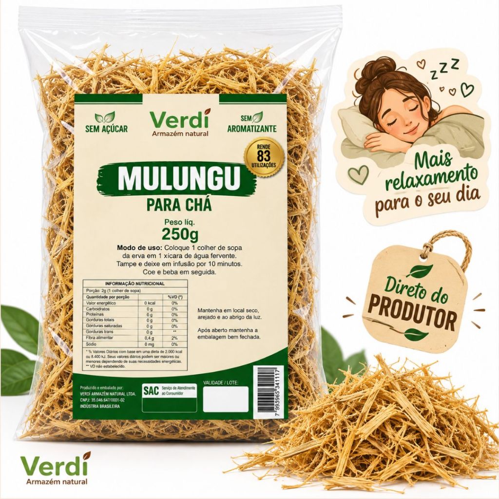 Mulungu chá 100% natural com laudo