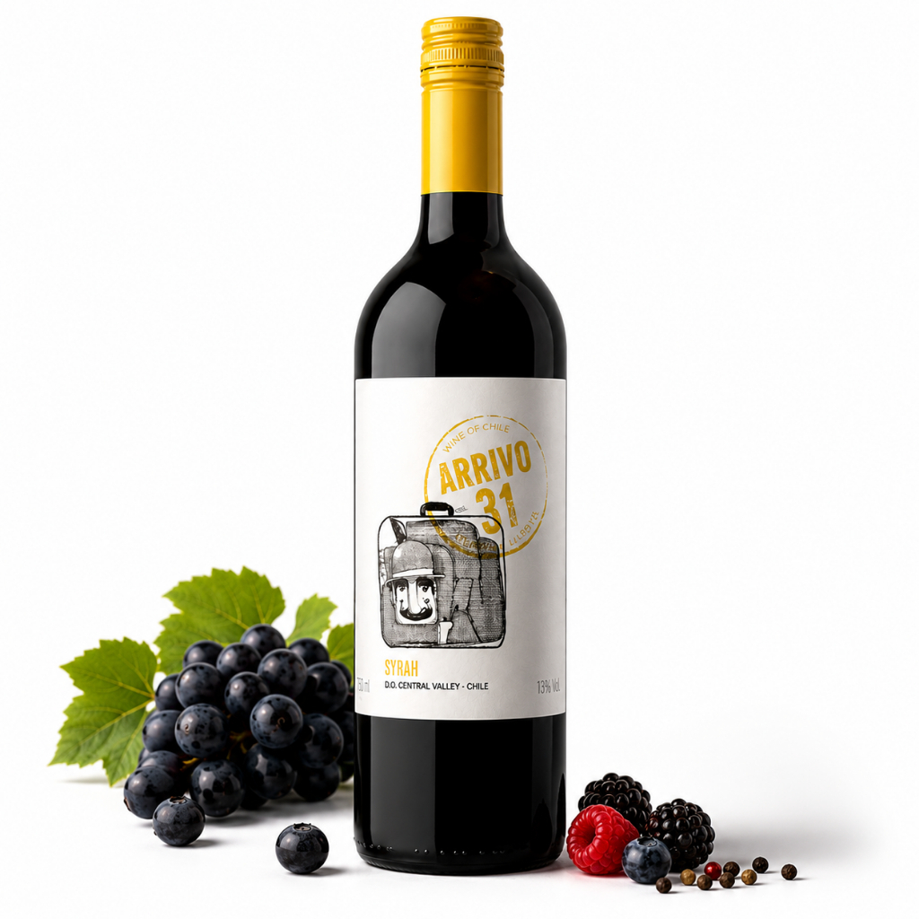 Vinho Tinto Fino Seco Chileno Arrivo 31 Syrah 750ml