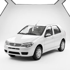 Miniatura Carro Fiat Palio Fire G3 Escultura Decorativa Colecionavel Enfeite Mesa Sala Presente BR