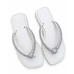 RASTEIRINHA SANDALIA LOOK FEMININA COM NO E STRASS CONFORTAVEL ESTILOSA CHIQUE PARA DIA A DIA CASUAL