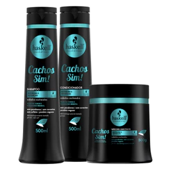Kit Cachos Sim! 500ml Haskell (3 itens) | Nutrição para cabelos cacheados