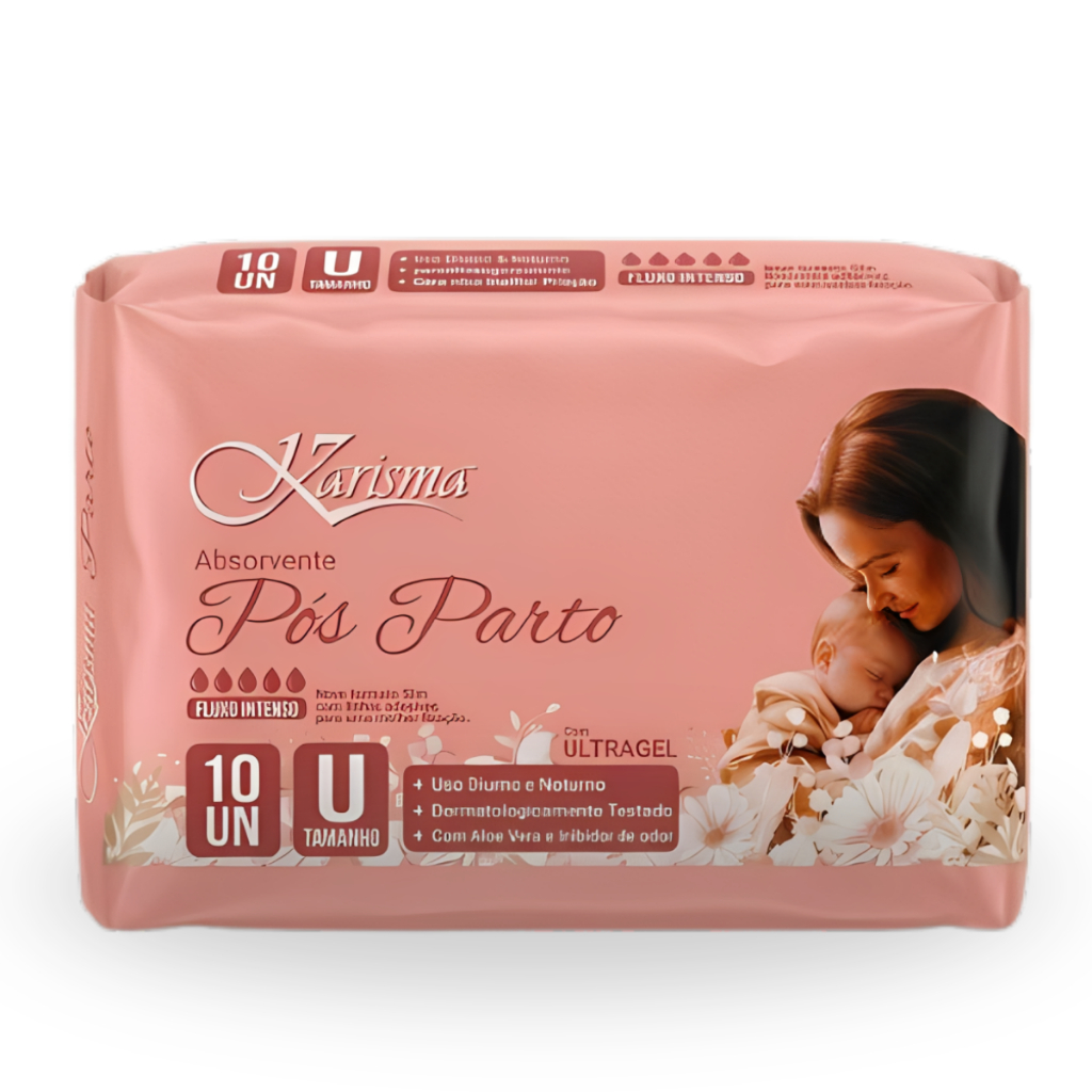 Absorvente Geriátrico Adulto Pós Parto Karisma Slim Ultragel - 10 Unidades