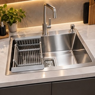 Cuba Gourmet Inox 304 Premium 3mm Cozinha Pia 60x40cm Completa Kit Ladrão Antirruido