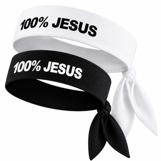 Kit 2 Faixas Neymar 100% Jesus - Branca e Preta - Faixas Testeiras , Head, Faixa para cabelo, Envio Rápido