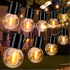 Cordão de Luz LED 50m Pisca Pisca 50 Lâmpadas 8 Modos Externo À Prova d'Água IP45 Jardim Varanda Festa Natal