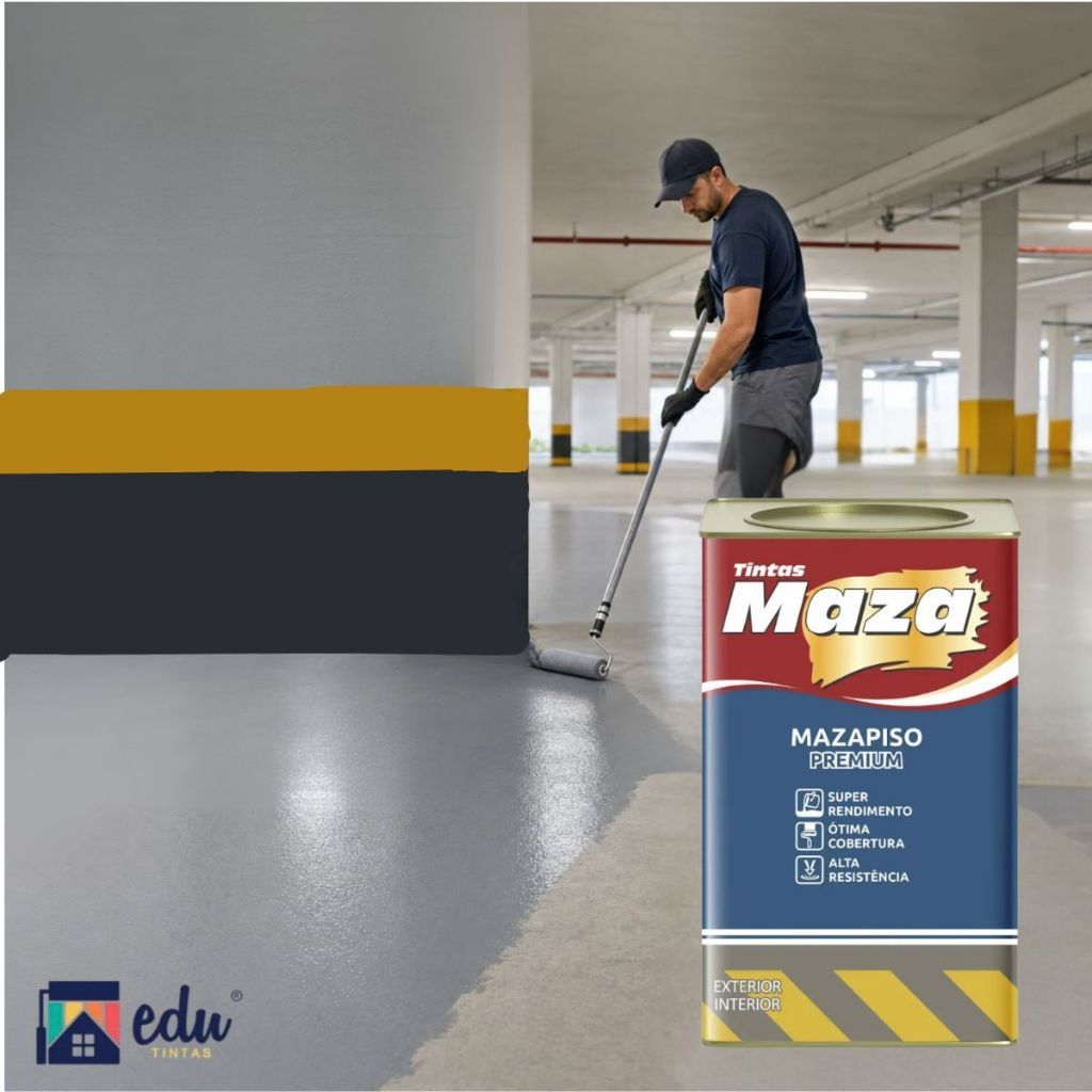 Tinta Acrílica Piso Maza Super Piso Premium 18l Demarcação Diversas Cores