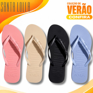 Chinelo Feminino Santa Lolla Maui Acqua Casual Tiras Finas Dia a Dia Leve Confortavel Original