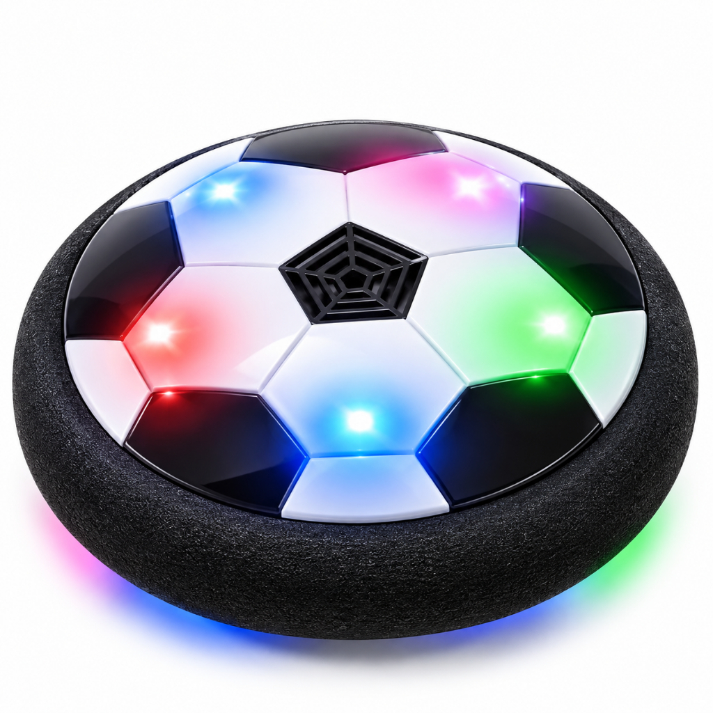 Bola flutuante de brinquedo infantil, bola plana, bola de futebol com LED para crianças.