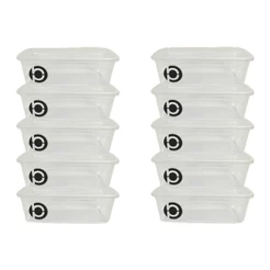 Kit 10 Potes Vasilhas Organizador Com Tampa Plastbon 200ML