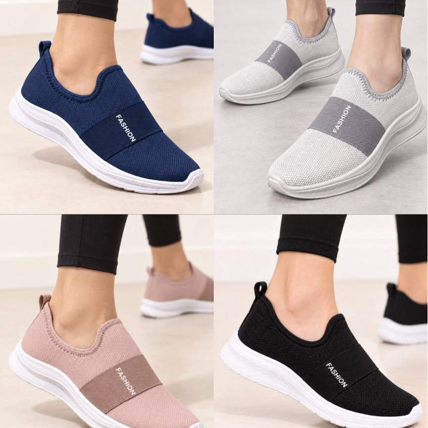 Tênis Feminino Fashion Confortável Estiloso Calce fácil Trabalho Caminhada