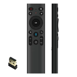 Controle Remoto Air Mouse Q5+ Sem Fio 2.4GHz para Smart TV TV Box e PC com Receptor USB