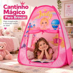 Barraca Infantil Menina Cabana Toca Pop-up Princesa Castelo Dobrável com Bolsa