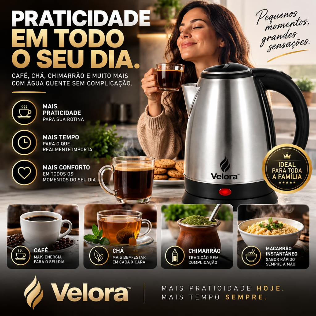 Chaleira Eletrica Inox Alta Potencia 1000W Capacidade 18 Litros Rapido Aquecimento