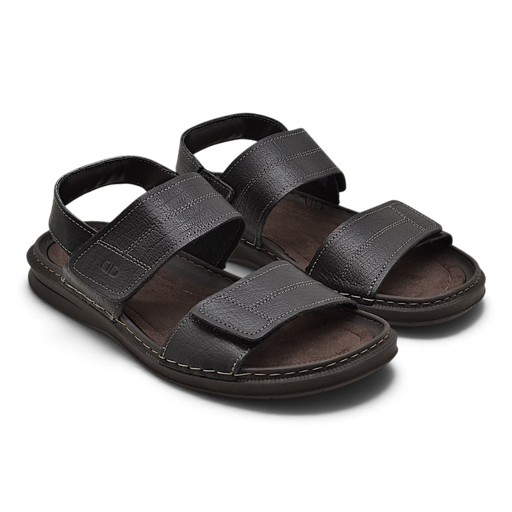 Sandalia de Couro Masculina Democrata Lazy Tiras Ajustaveis — imagem 2 de 2
