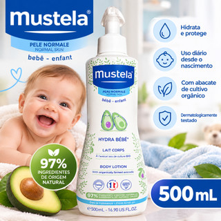 Mustela Hydra Bébé Loção Hidratante Corporal 500ml - 97% Naturais, Textura Leve, Dermatologicamente Testada