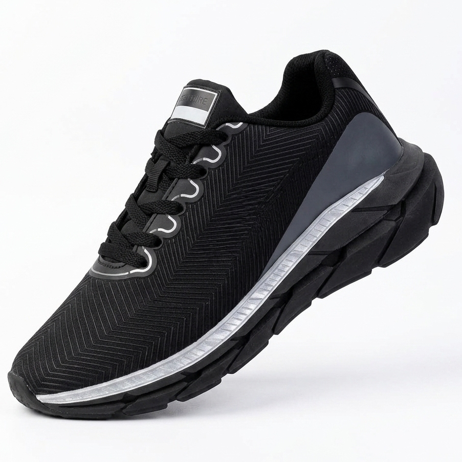 Tênis Esportivo Masculino Solado Tecnológico Amortecido Corrida Academia Confortável All Black