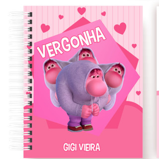 caderno A5 Tema  (VERGONHA) Caderno Personalizado com 80 folhas com folhas pautada