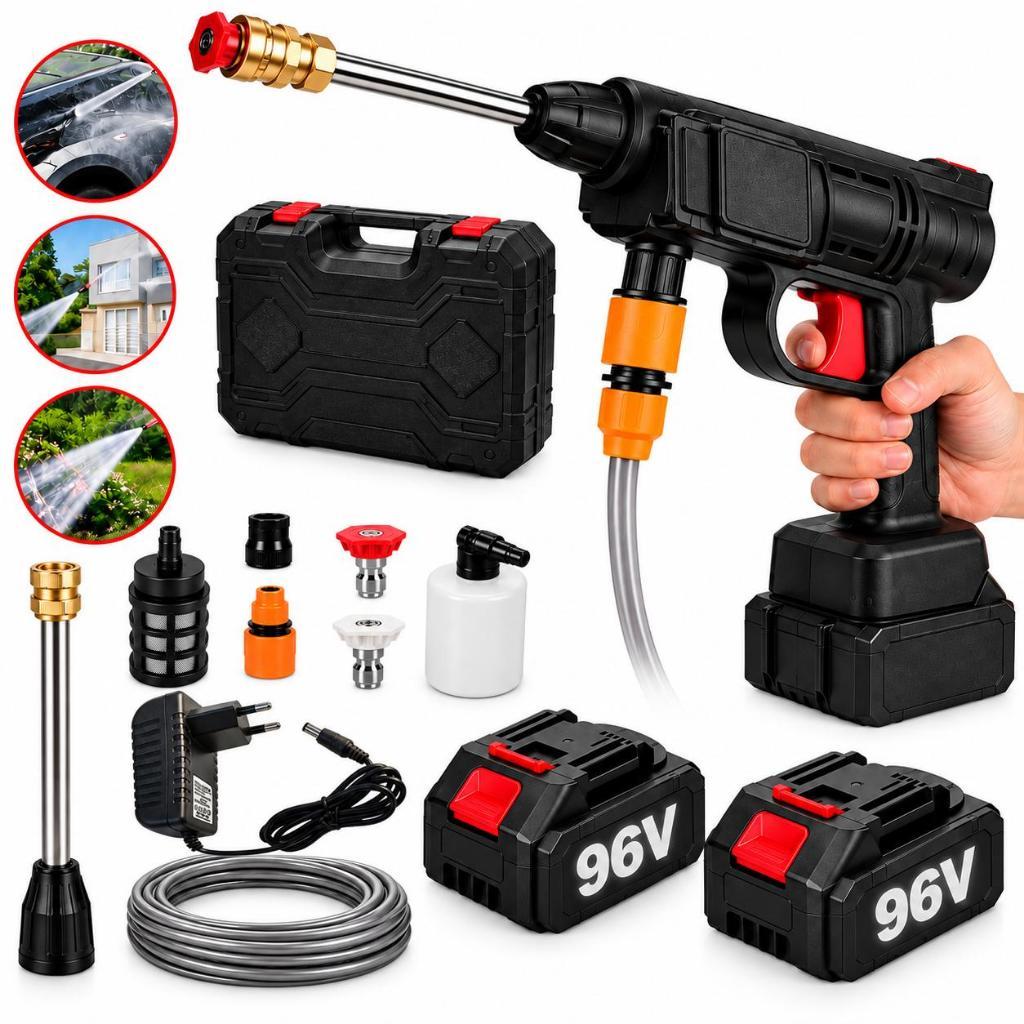 Lavadora de Alta Pressão Pistola Portátil Profissional Sem Fio RecarregávelBateria 96V/48V carro vap jato bivolt pressao