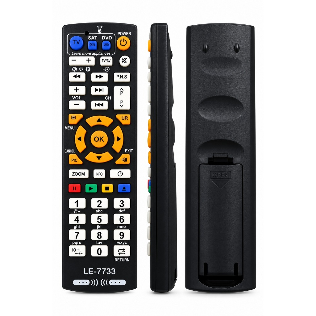 Controle Remoto Universal LE-7733 com Função Copiadora Aprendizado para TV SAT DVD