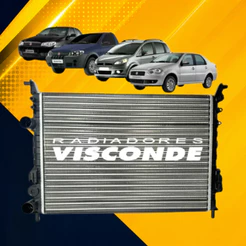 Radiador Visconde Fiat Palio Siena Strada 2002 2005 2008 2011