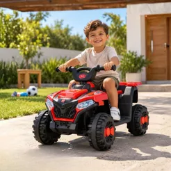 Quadriciclo Elétrico Infantil Bateria 6V Luz e Música Brinq Kids