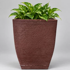Vaso Decorativo Polietileno para Plantas Bojo Quadrado Medidas 30x23x15cm