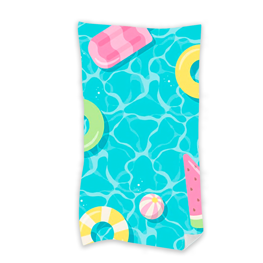 Toalha de Banho Felpuda Estampada Paisagem Tropical para Casa e Lazer