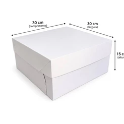 kit 10 Caixa Para Bolo Torta 30x30x15 Base Reforçada Em Papelão Premium