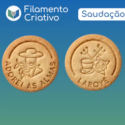 Cortador de Biscoito Entidades Umbanda com Saudações Pomba Gira Preto Velho Exu