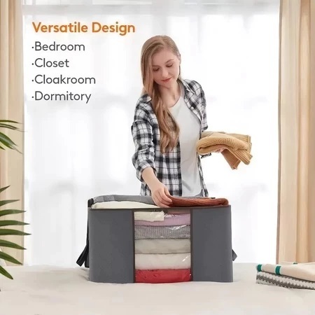 Kit 1 to 6 Pieces Large Laundry Box with Lid / Dustproof, Moisture and Insect Proof / for Kitchen Closet — imagem 2 de 2