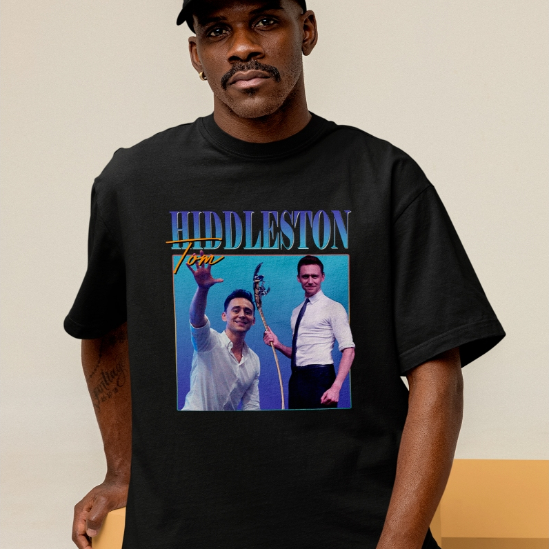 Camiseta Oversized Hiddleston Estilo Streetwear Estampada Casual Masculina Moda Urbana Confortável Tendência Unissex