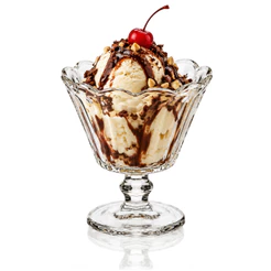 Taça de Sobremesa 150ml Cristal Ecológico Lyor Flor Incolor para Doces Sorvetes Mousse Pudim Açaí Festa Casamento Buffet