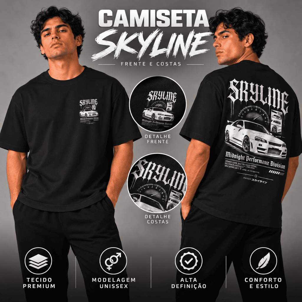 Camiseta Oversized Streetwear Style Black Friday Modelo Carro Esportivo Estilosa 100% Algodão Malha Premium Fio 30.1