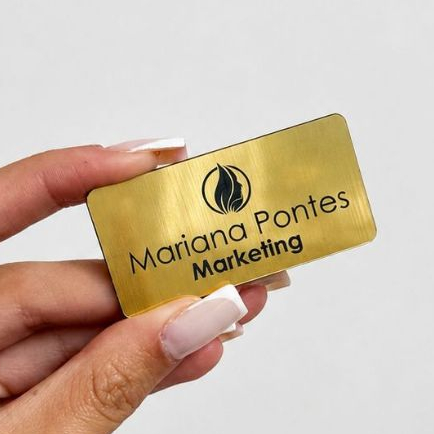Botton Broche crachá Magnético Personalizado escovado beleza studio clinica organização consultório