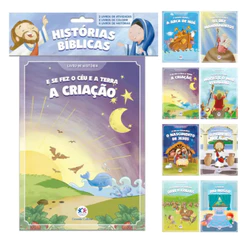 Kit com 8 Livrinhos de Histórias bíblicas - Embalagem Econômica