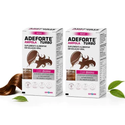 Kit 2x Suplemento Vitamínico Adeforte Turbo + Biotina 3ml