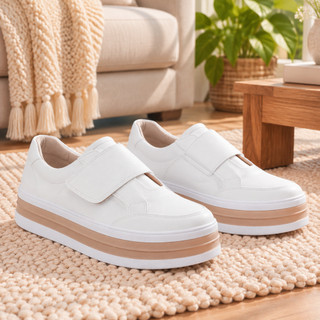 Tênis Chunky Therodan Velcro Ajustável  Estilo Moderno Feminino Confortável e Fácil de Calçar