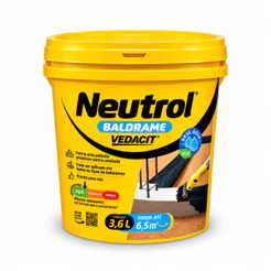 Impermeabilizante Aditivo Neutrol Vedacit 3,6L Obras Eficaz Sustentável Secagem Rápida Concreto