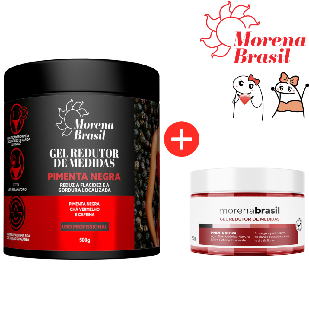 Gel Redutor de Medidas Pimenta Negra 500g Morena Brasil