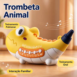 Corneta Infantil Colorida com Sons de Animais, Brinquedo Musical para Festas e Diversão Familiar